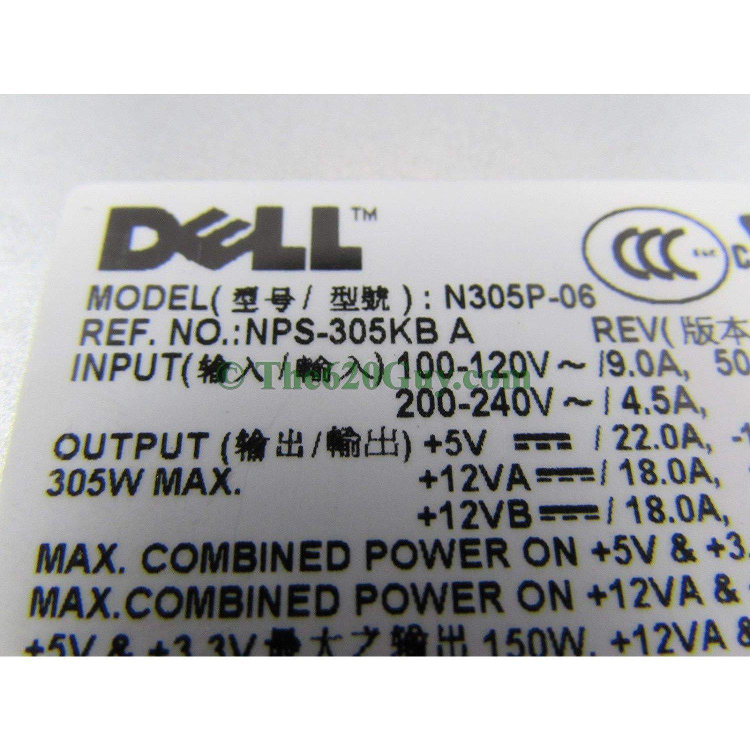 Dell Power Dell Optiplex 740 MT 305W ATX12V Desktop Power Supply N305P-06 NPS-305KB A C248C