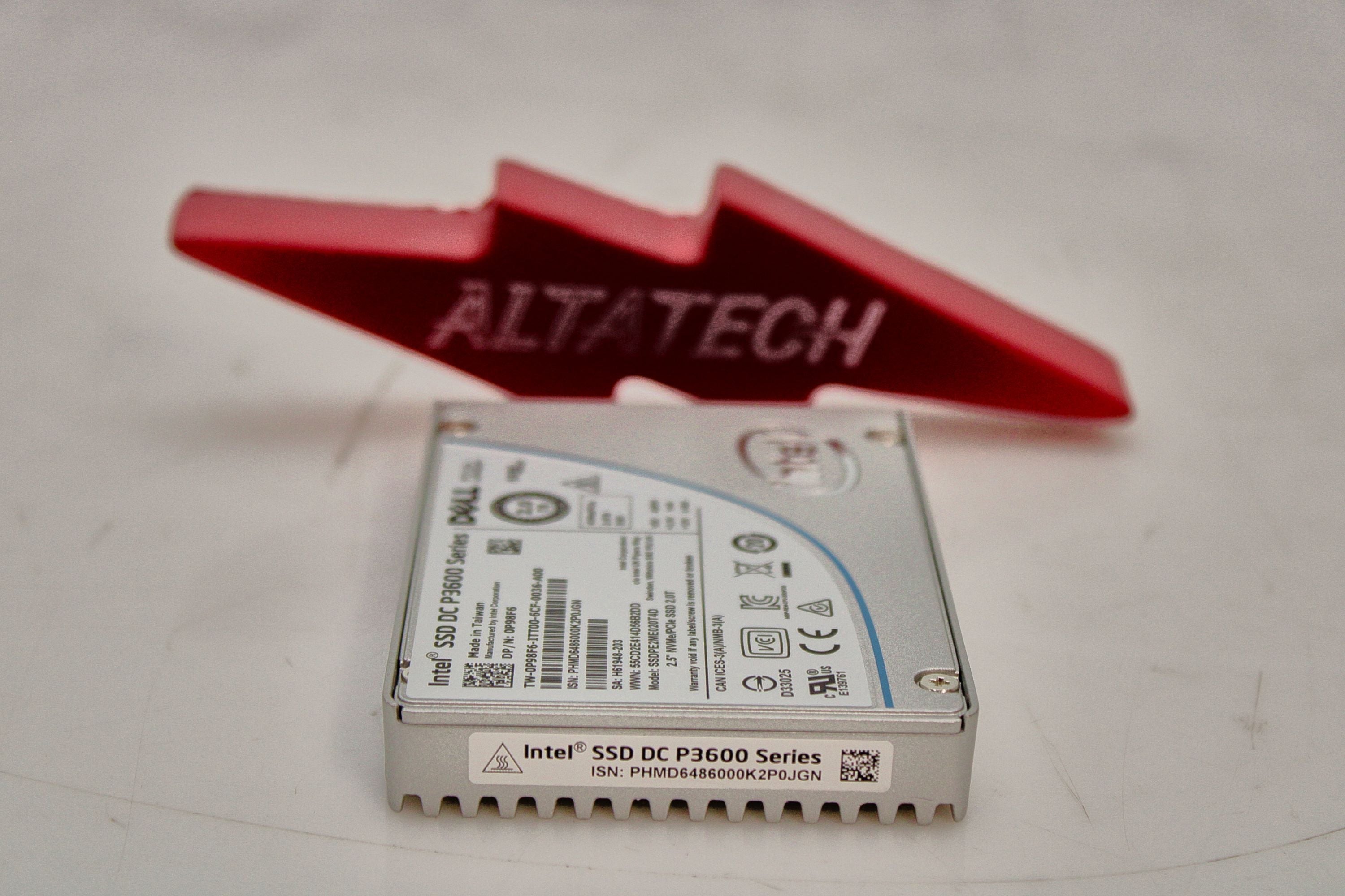Dell P98F6 2TB SSD NVME U.2 PCIE 2.5 MU EP INTEL P3600 SSDPE2ME020T4D