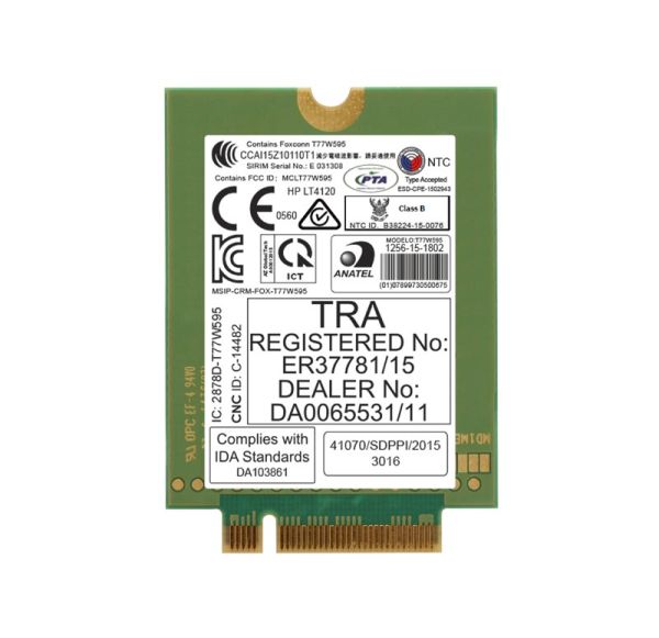 796928-001 - HP LT4120 LTE/EV-DO/HSPA Snapdragon X5 LTE T77W595 WWAN M.2 Wireless Module 150Mbps