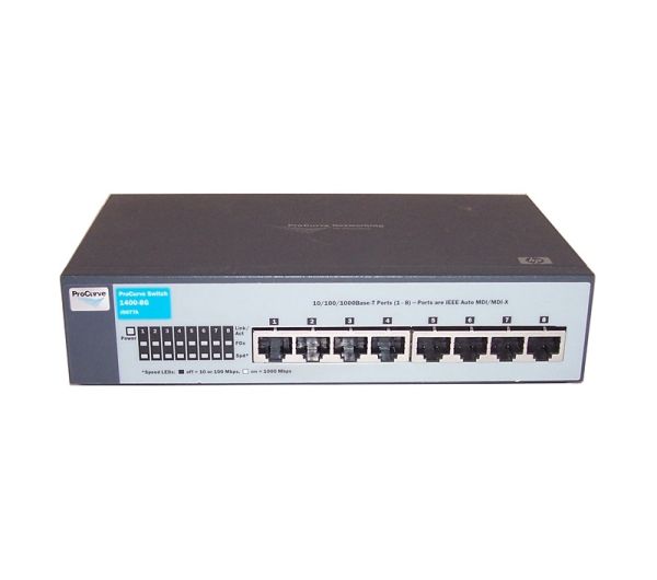 J9077A#ACC - HP ProCurve 1400-8G Unmanaged Gigabit Ethernet Switch 8 x 10/100/1000Base-T LAN