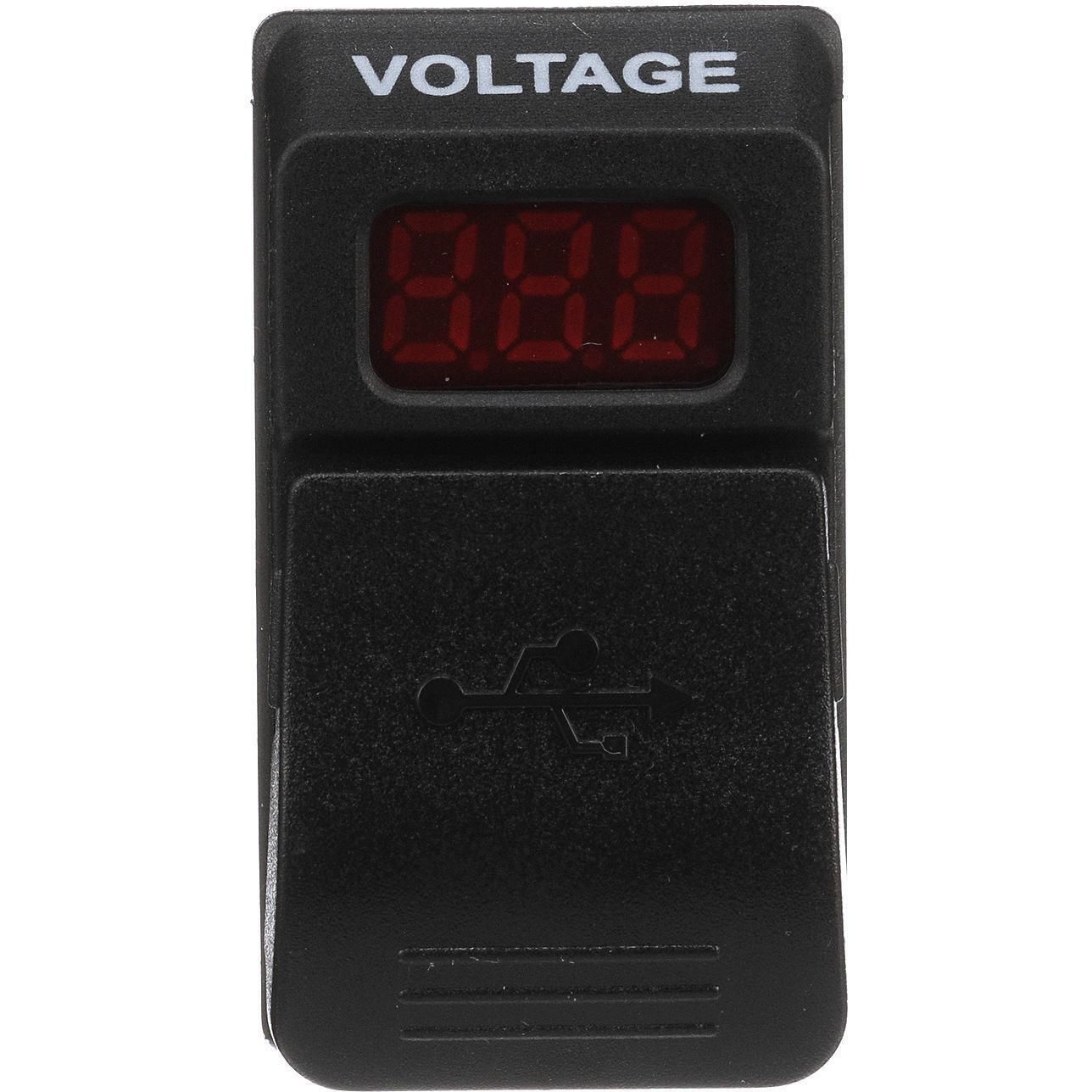 Seachoice A13-233A-01-BBRV Dual USB Voltmeter, 12-24V