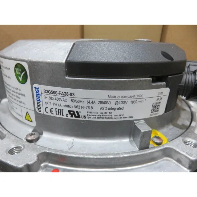 R3G500-FA28-03 | ebm-papst EC Centrifugal Fan | 2.85kW High-Efficiency Cooling | 400V