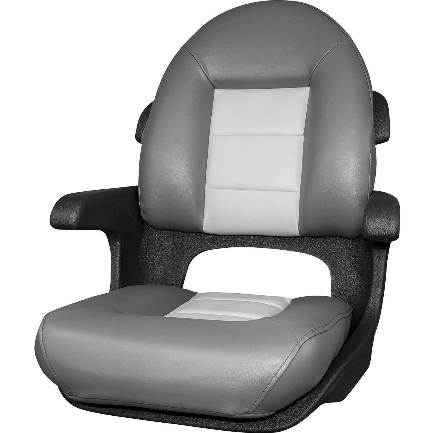 Tempress 57017 Elite Helm High Back Seat, Black Shell, Charcoal/Grey Cushions