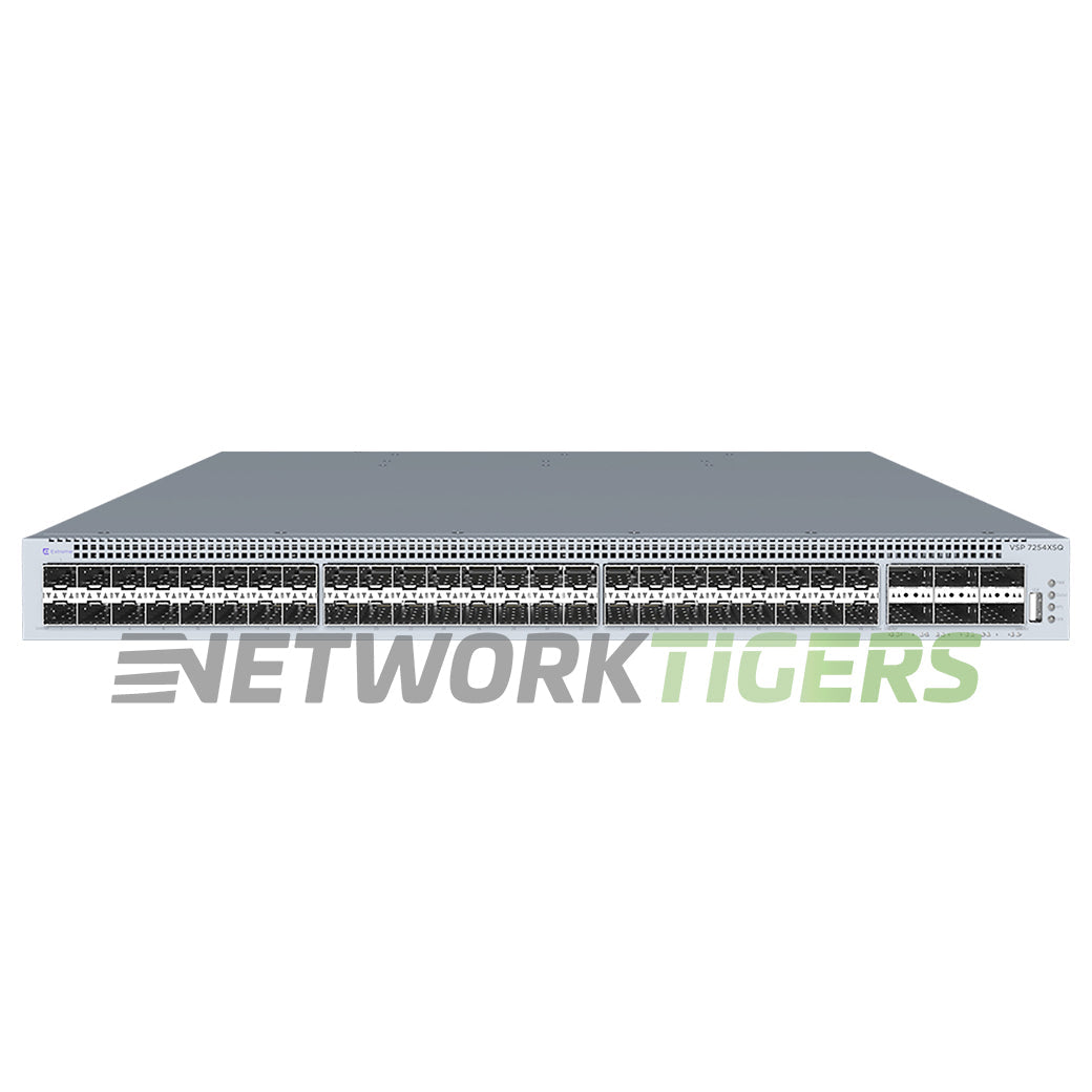 NEW Extreme EC720001F-E6 VSP 7254XSQ 48x 10G SFP+ 6x 40G QSFP+ F-B (DC) Switch