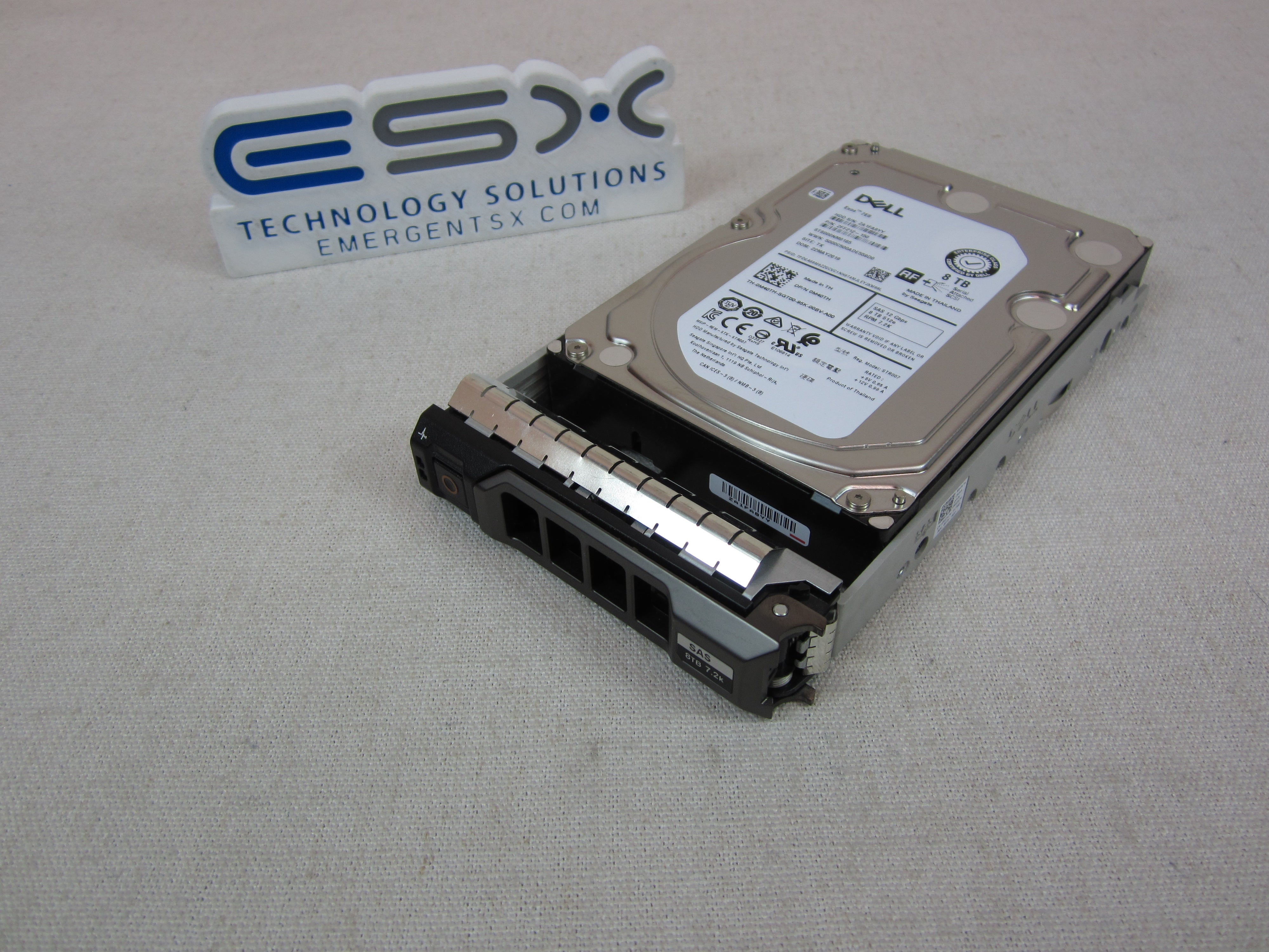 Dell M40TH 8TB 7.2k 12Gb/s 3.5" SAS Hard Drive ST8000NM0185 w/ 13G Tray