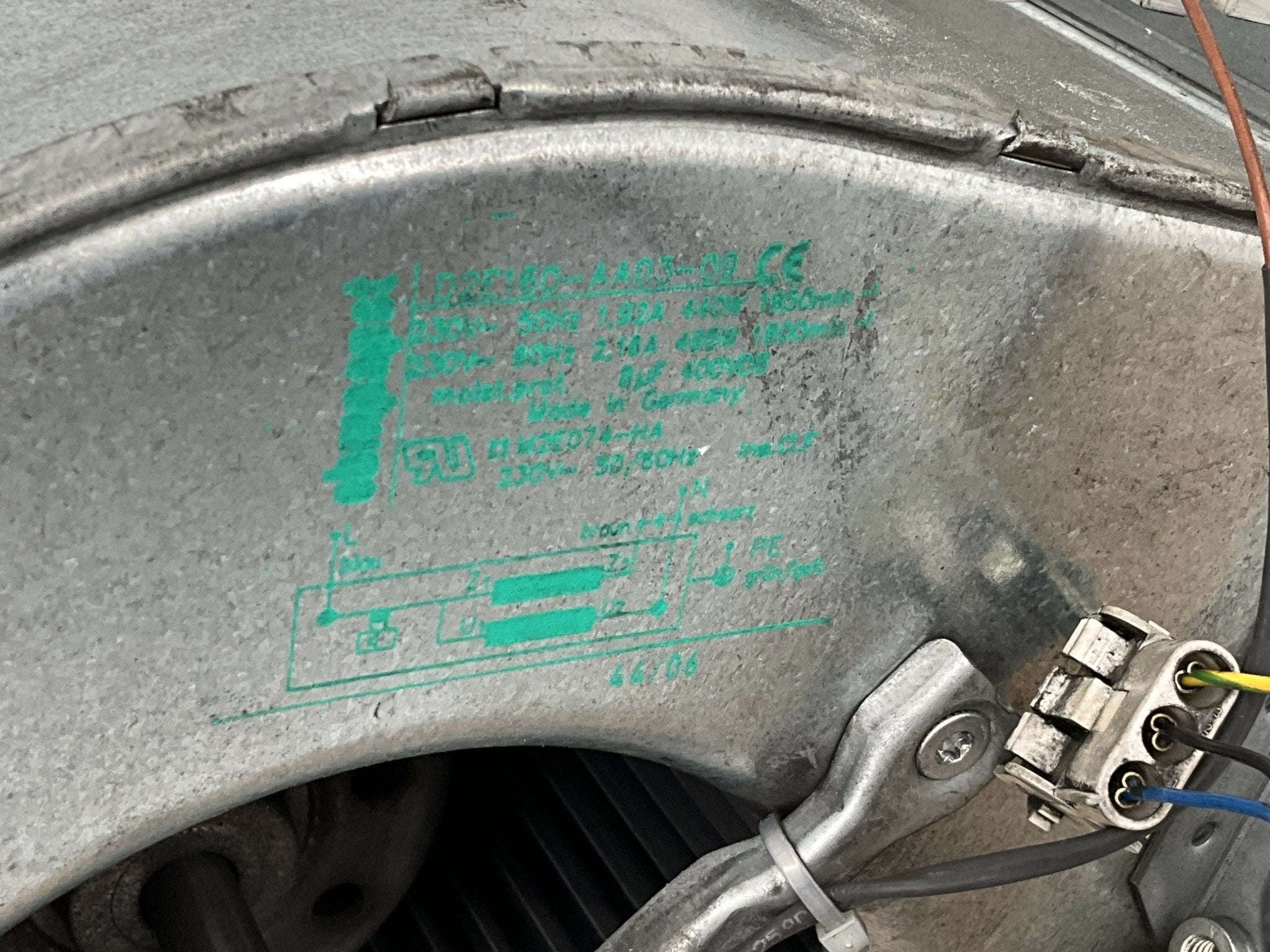 FAN 230V 50HZ 440W 1220CBM/H (03064045/30604045/D2E160-AA03-09) SIEMENS