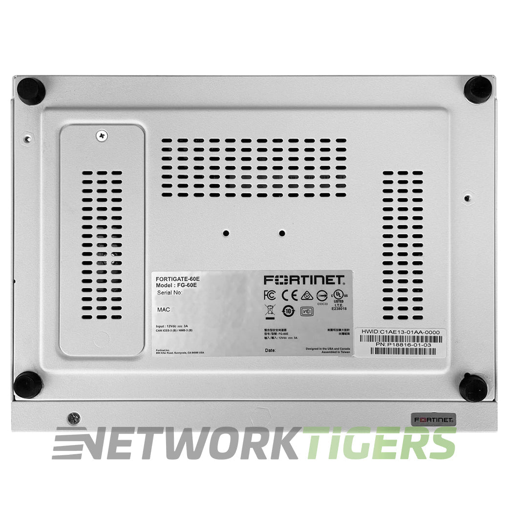 Fortinet FG-60E FortiGate 60E Series 3 Gbps Registrable / Unclaimed Firewall