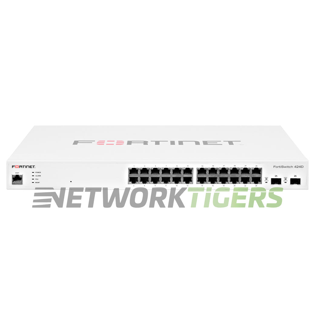 NEW Fortinet FS-424D 24x 1GB RJ45 2x 10GB SFP+ Registrable / Unclaimed Switch