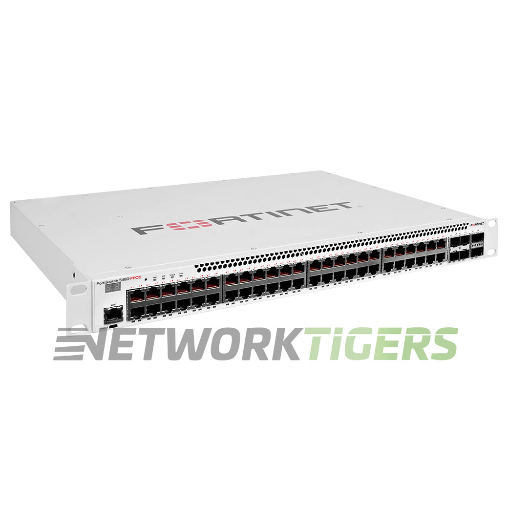 Fortinet FS-548D-FPOE 48x PoE+ RJ45 4x SFP+ 2x QSFP+ Local Manage Only Switch