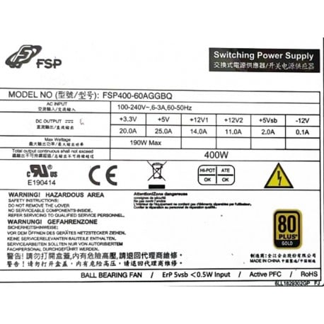 Fsp FSP400-60AGGBQ 400w 100-240v A5E43516128