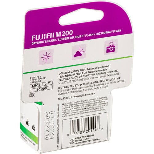 FUJIFILM ISO 200 Color Negative Film 35mm Roll Film 36 Exposures