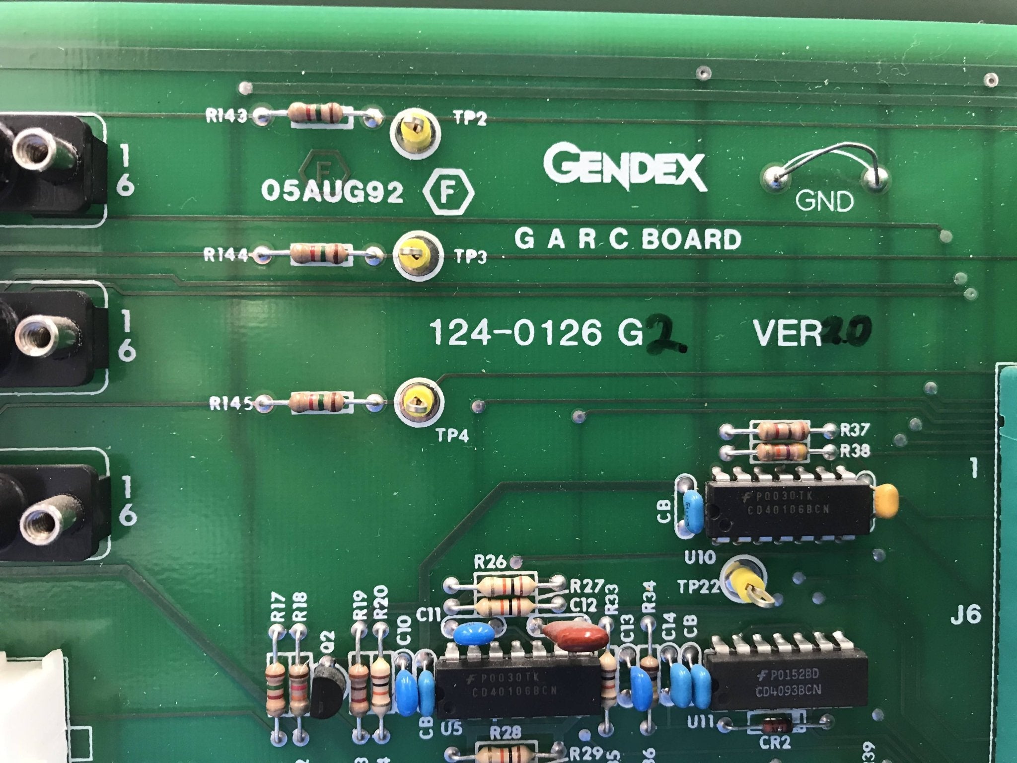 G A R C Board (124-0126 G2 Ver 2.0) Gendex/Del Medical