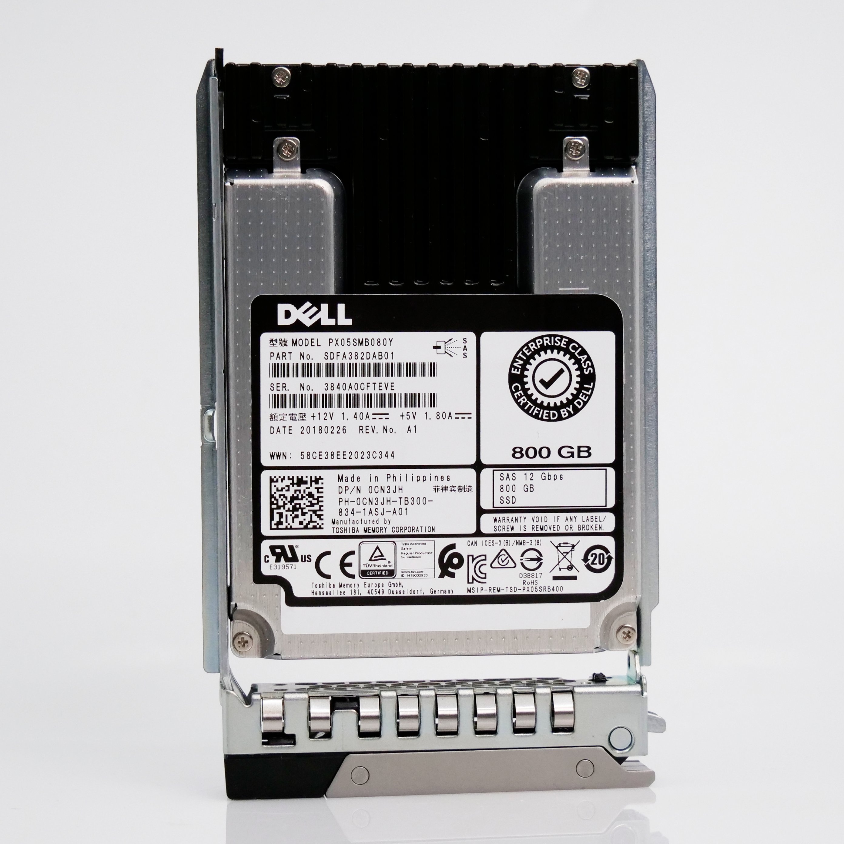 Toshiba G14 0CN3JH 800GB 10 DWPD SAS-3 12Gb/s MLC 2.5in Refurbished SSD