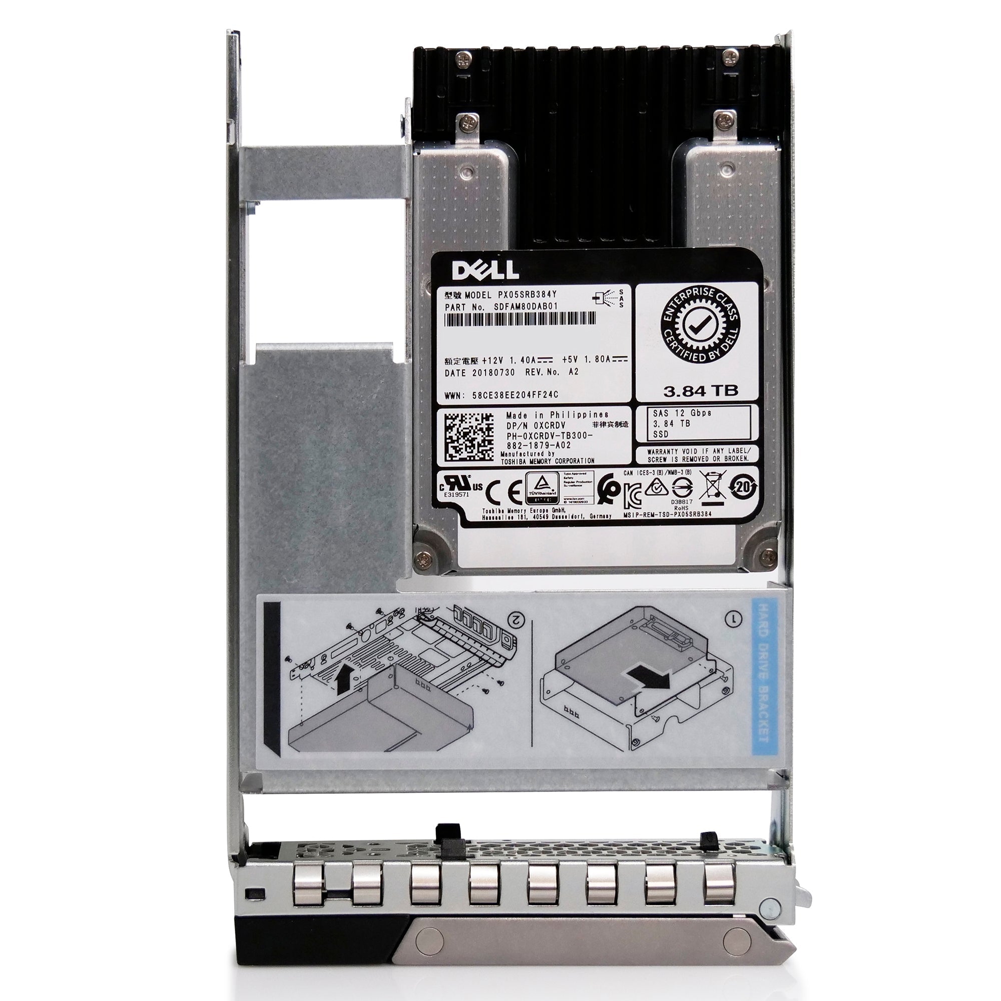 Dell G14 0XCRDV 3.84TB 1 DWPD SAS 12Gb/s MLC Hybrid 3.5in Solid State Drive