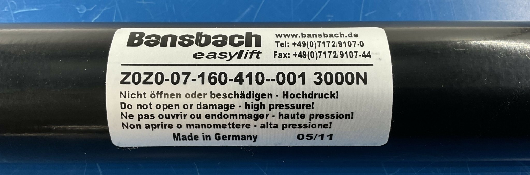 GAS SPRING SHOCK 160MM 3000N (5154719/2412202/2362540 GE