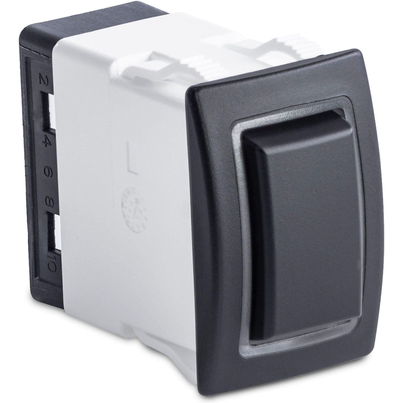Sierra RK40690G Rocker Switch w/Halo LED Light, ON OFF ON (Dependent), SPDT, Green