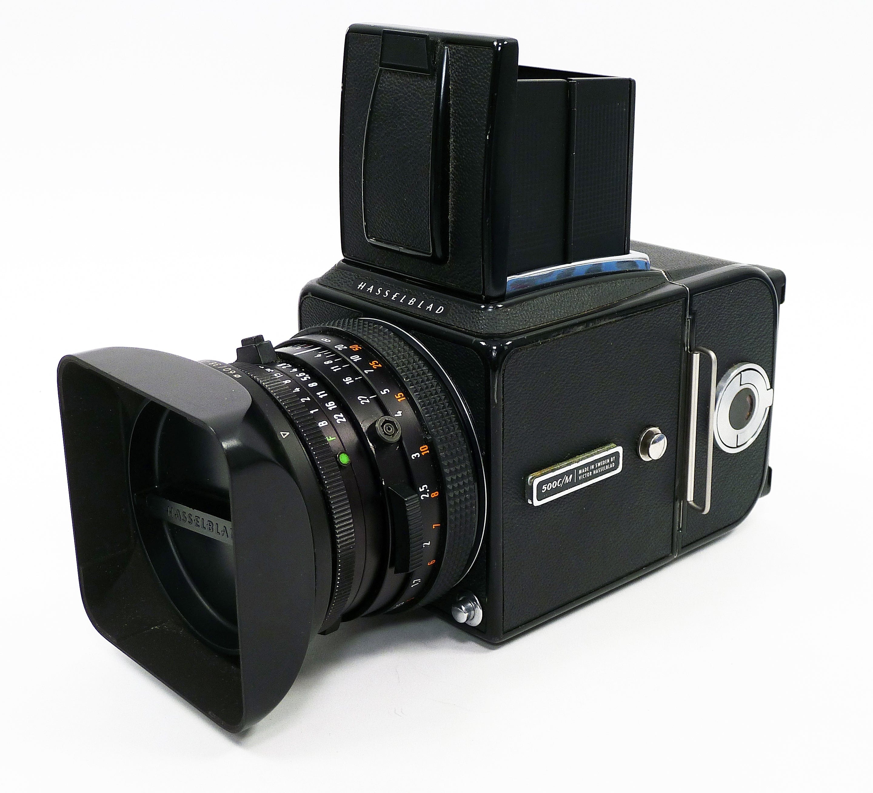 Hasselblad 500C/M with Planar 80mm f2.8 T* CF Lens - Waist Level Finder and A12 Back