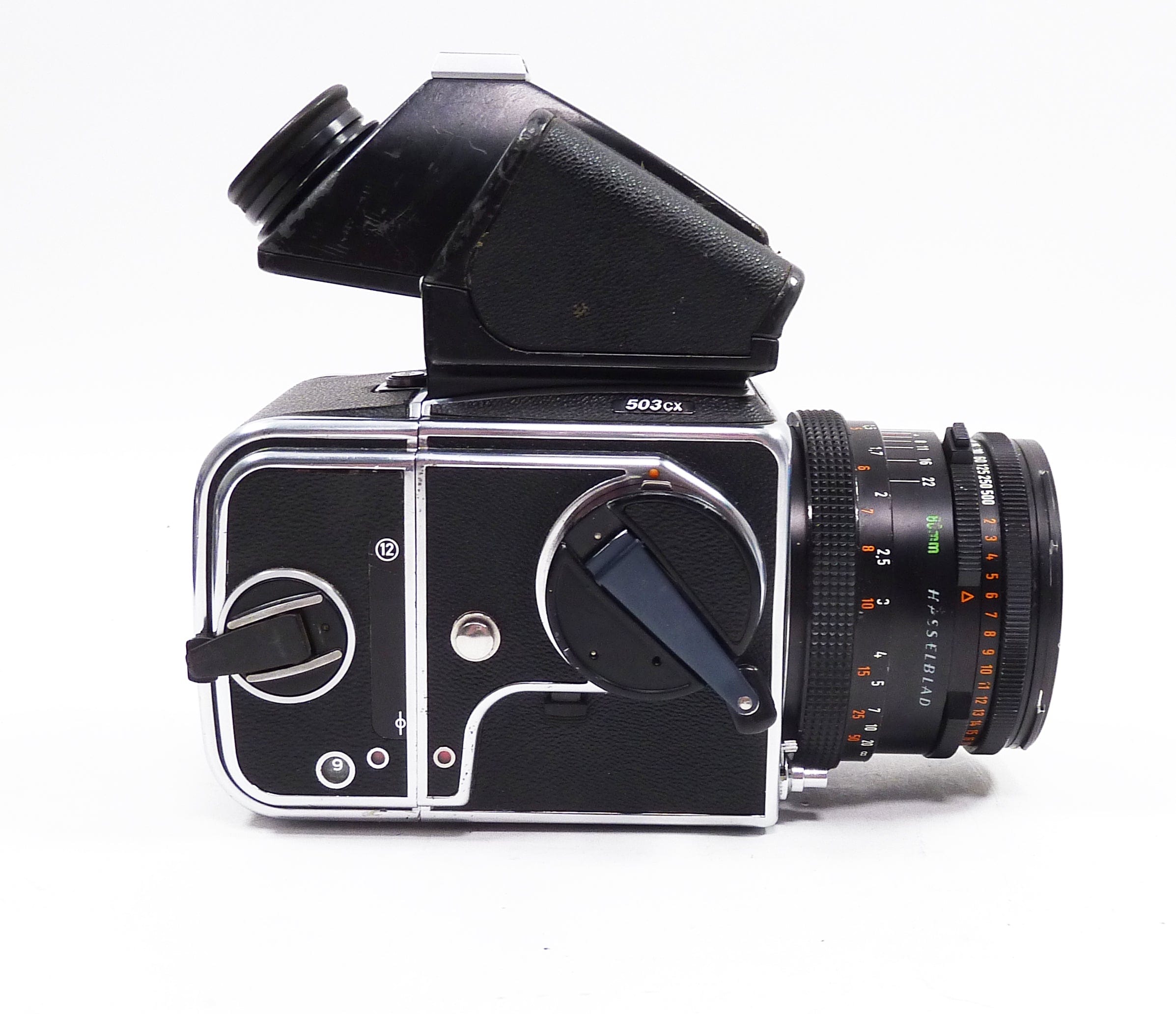 Hasselblad 503CX with 80MM F2.8 Planar T* CF lens and 120 Back and Prism Finder