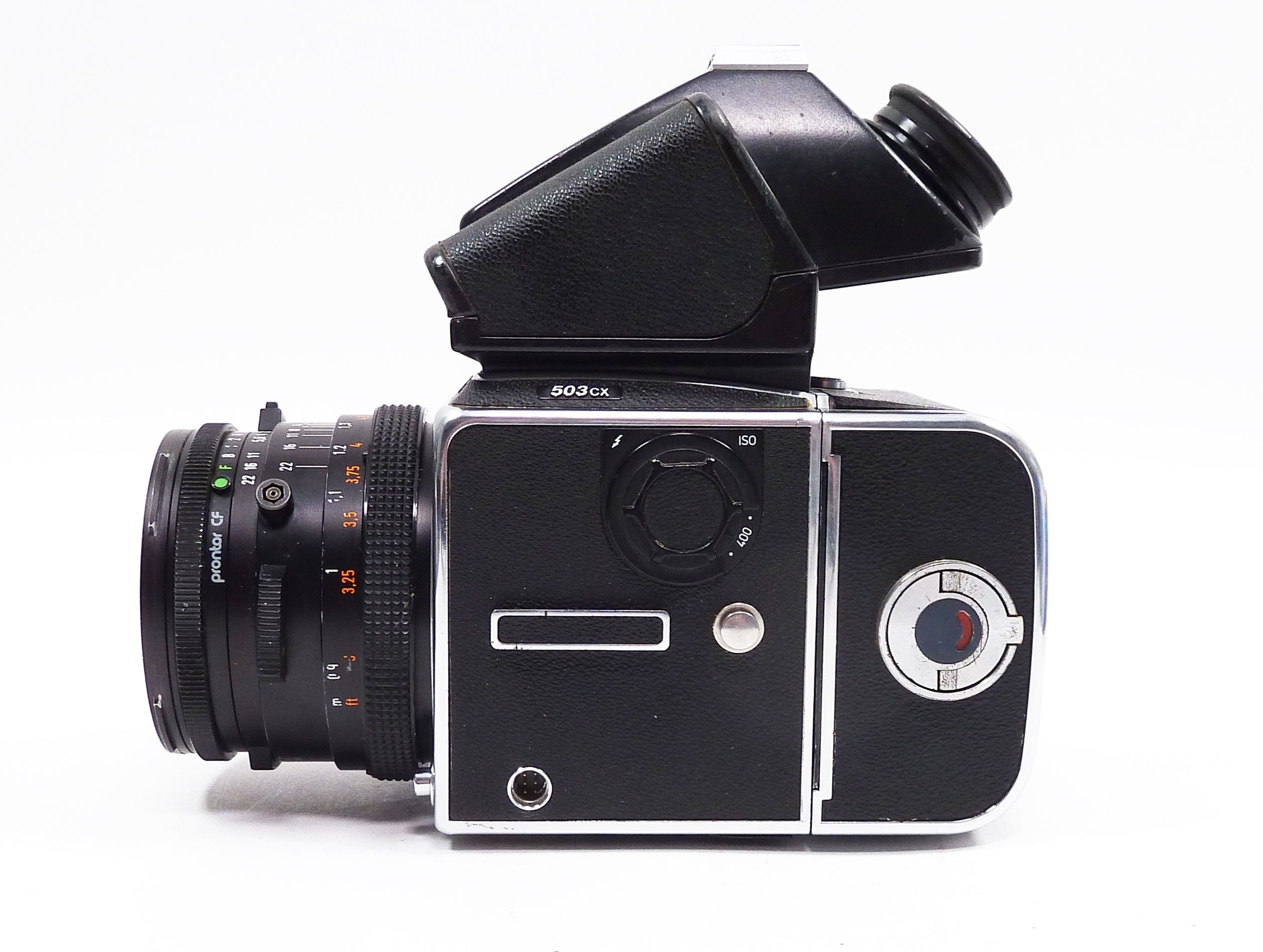 Hasselblad 503CX with 80MM F2.8 Planar T* CF lens and 120 Back and Prism Finder