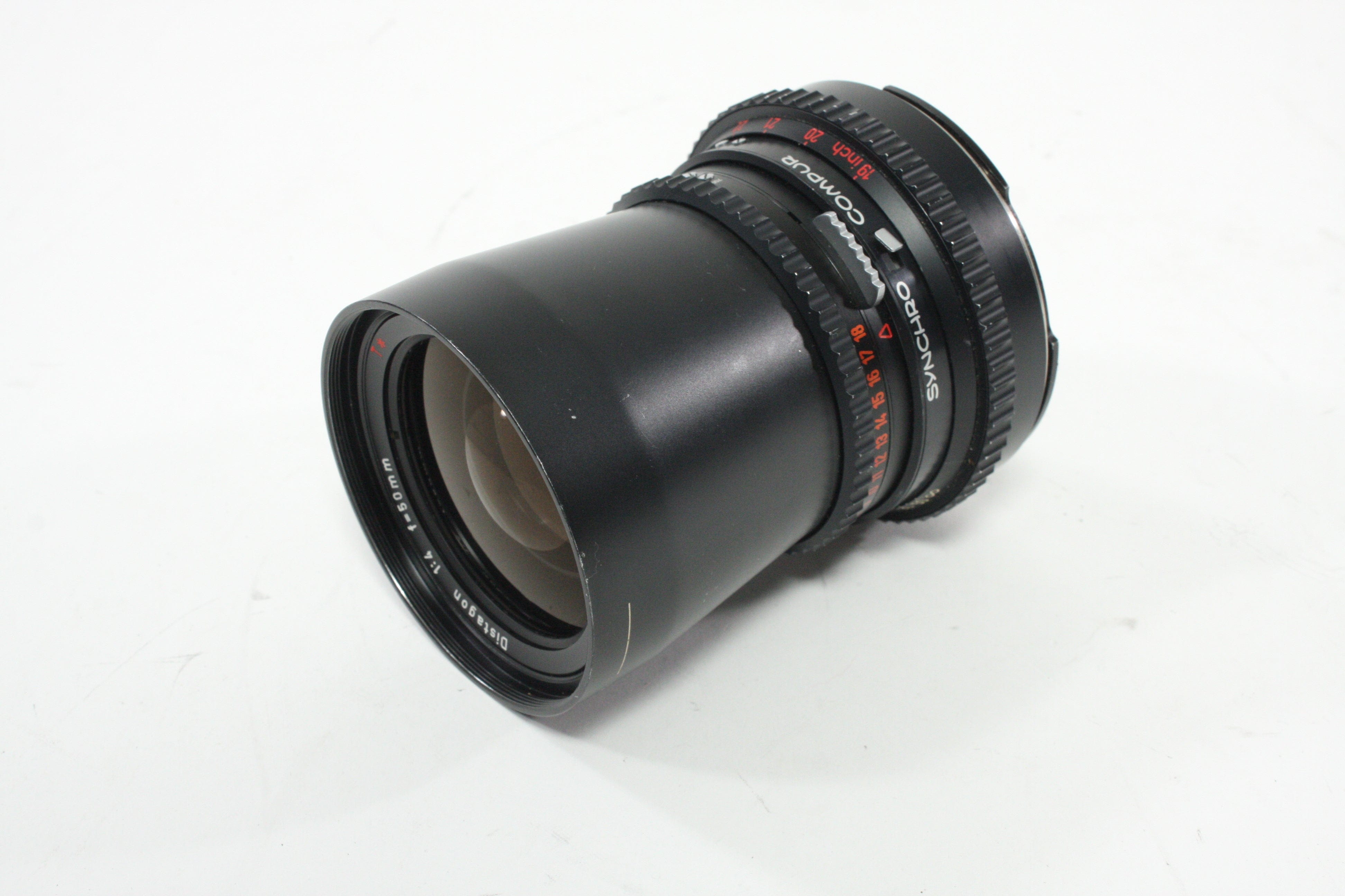 Hasselblad Distagon 50mm f/4 Zeiss Lens with Caps and Hood