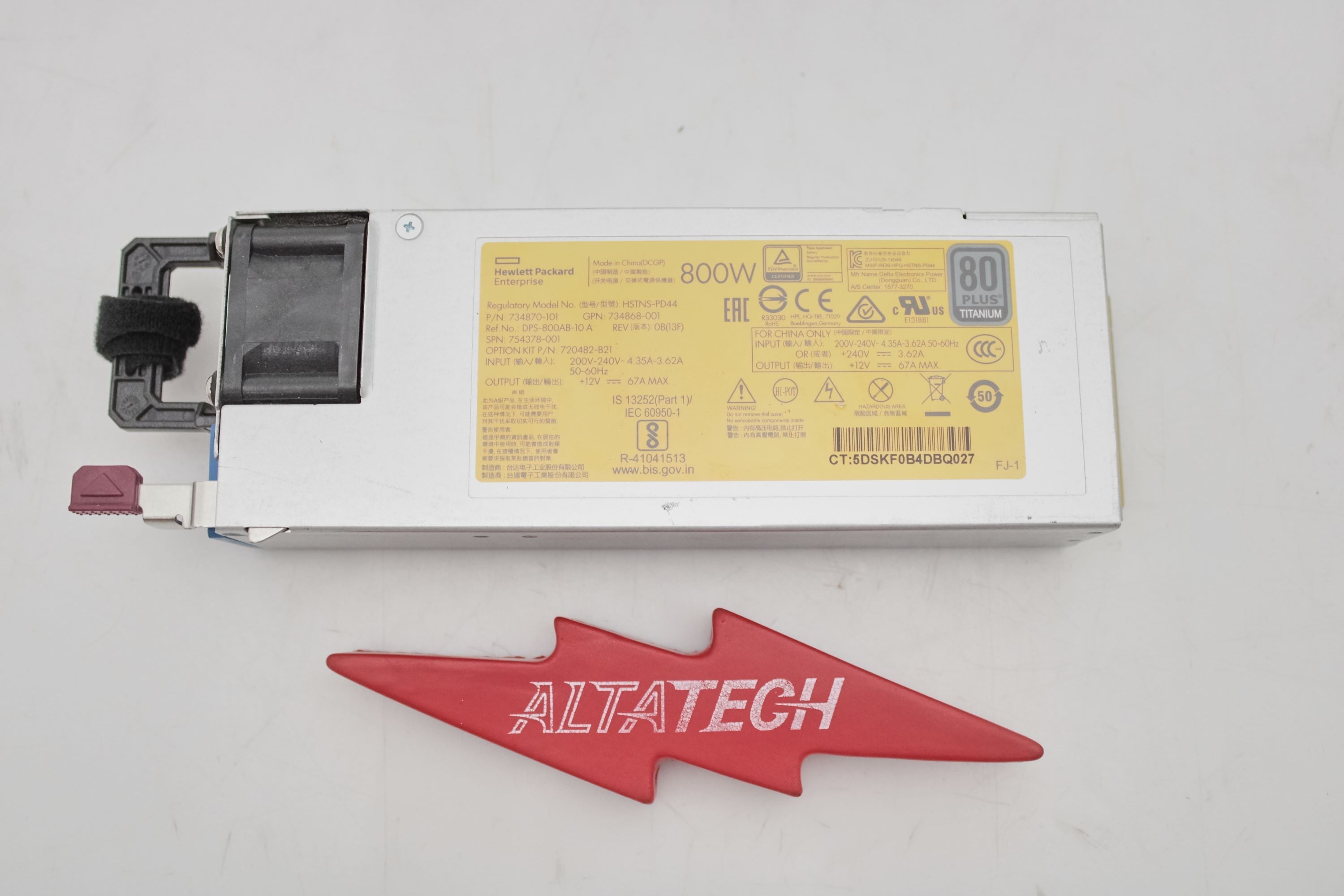 HP 734870-101 800W Titanium Hot Plug Flex Slot Power Supply