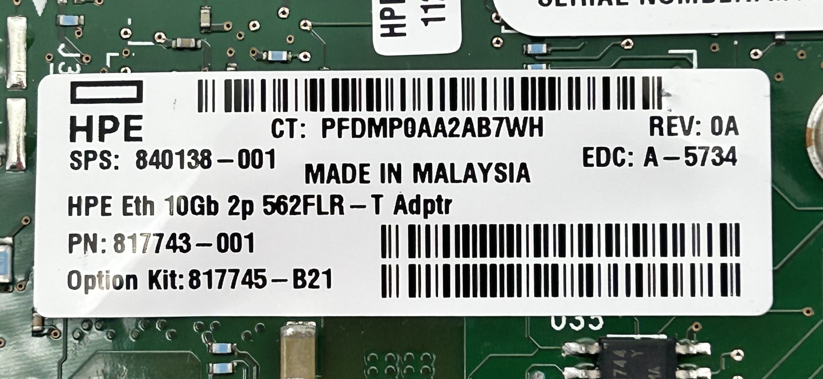 HP 840138-001 ETHERNET 10GB 2P 562FLR-T ADAPTER