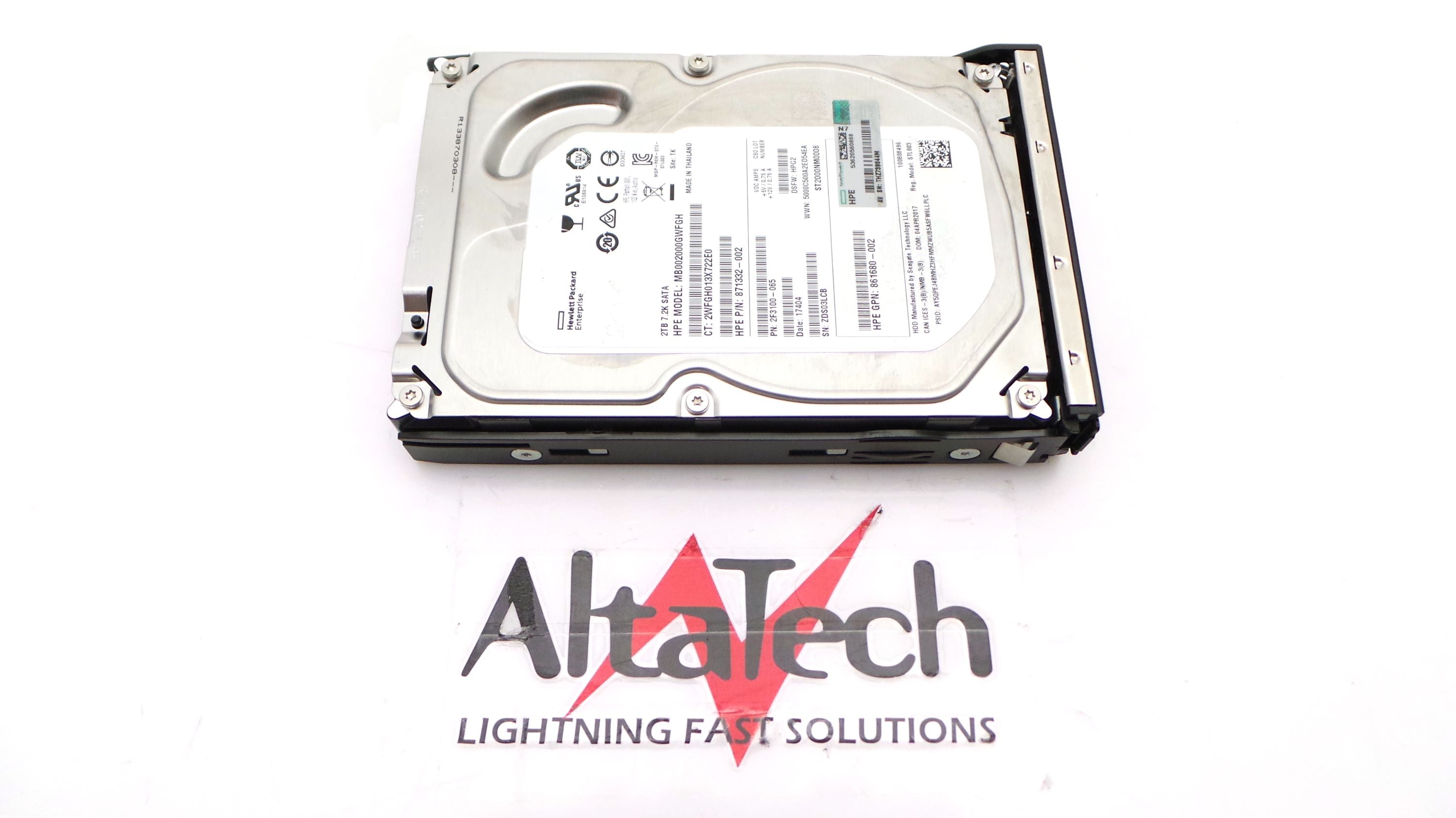 HP 861681-B21 2TB SATA Hard Disk Drive 3.5"