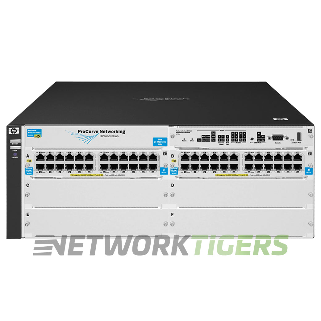 HPE J8699A 5400zl Series 48x 1GB PoE RJ45 4x Open Module Slot Switch Chassis