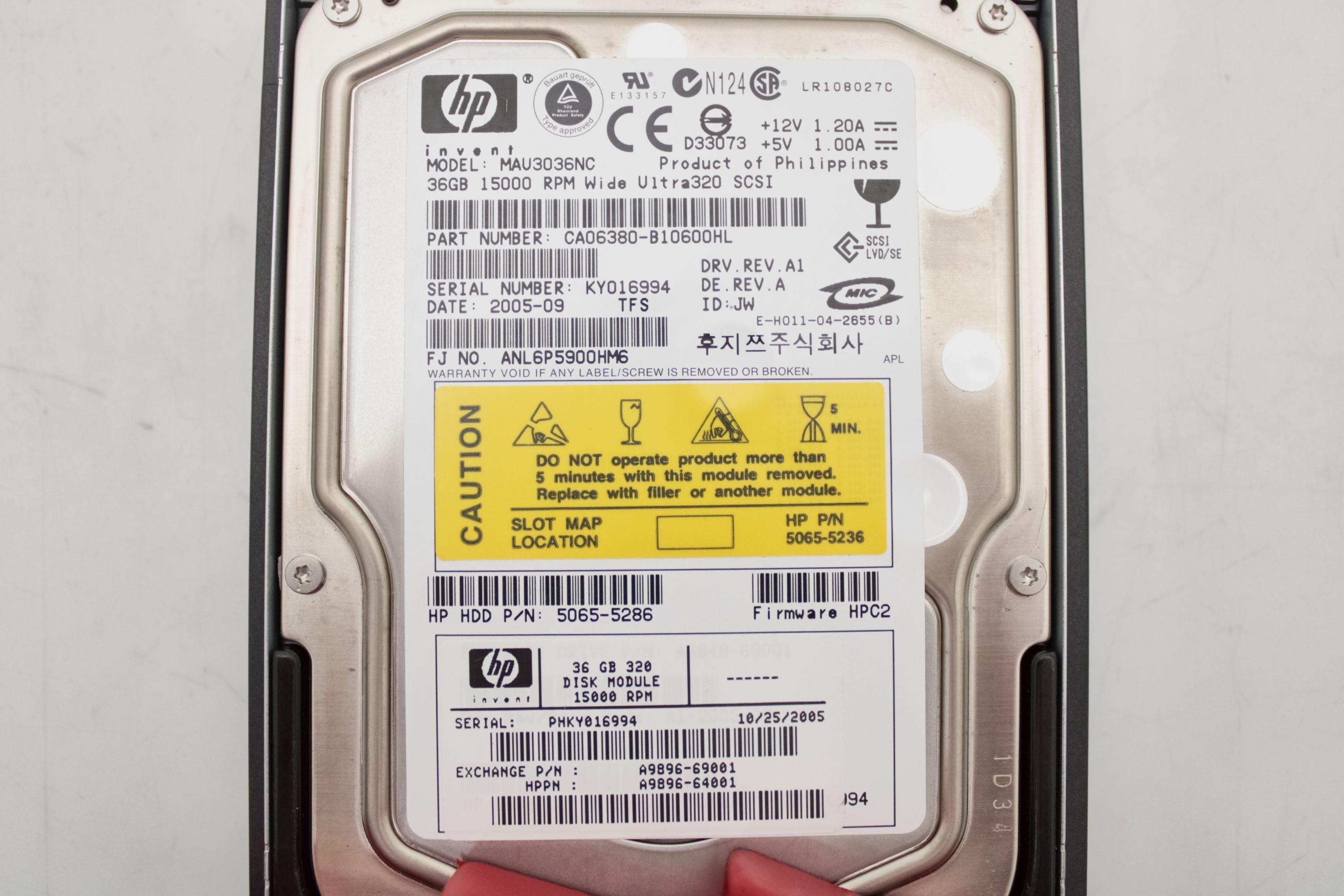 HP A9896A 36GB 15K U320 HOTPLUG