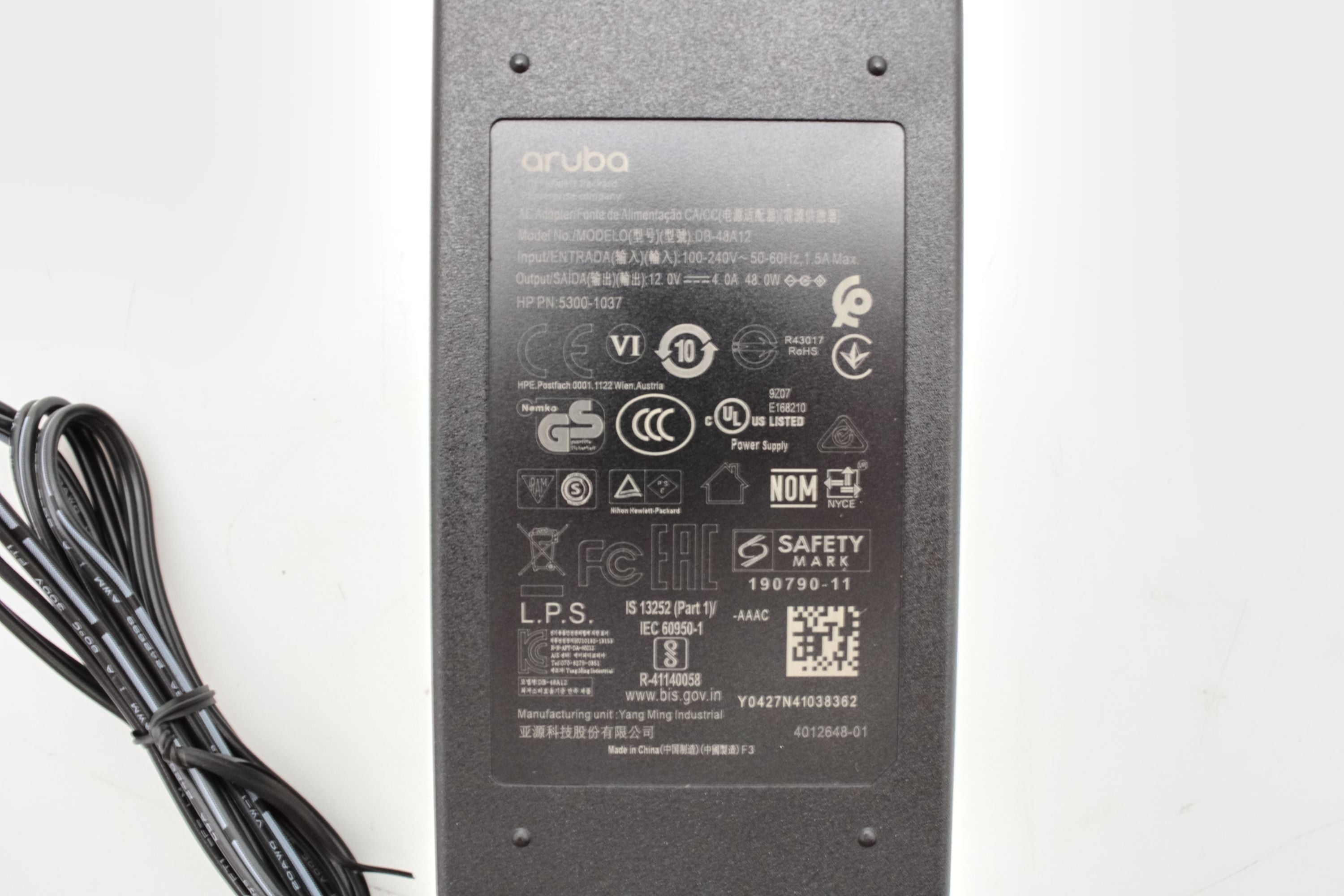 HP R3X85A Aruba Instant On 12V Power Adapter
