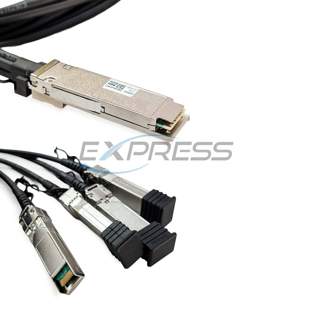 HPE 40G QSFP+ to 4X10G SFP+ 3M DAC Breakout Cable | JG330A