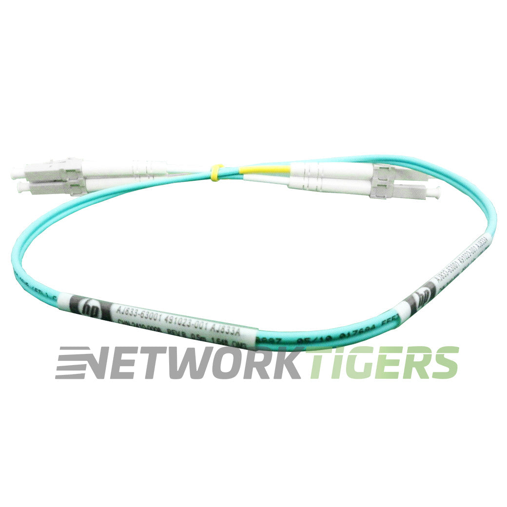 NEW HPE AJ833A 0.5m LC to LC Multi-Mode OM3 Fiber Optic Cable