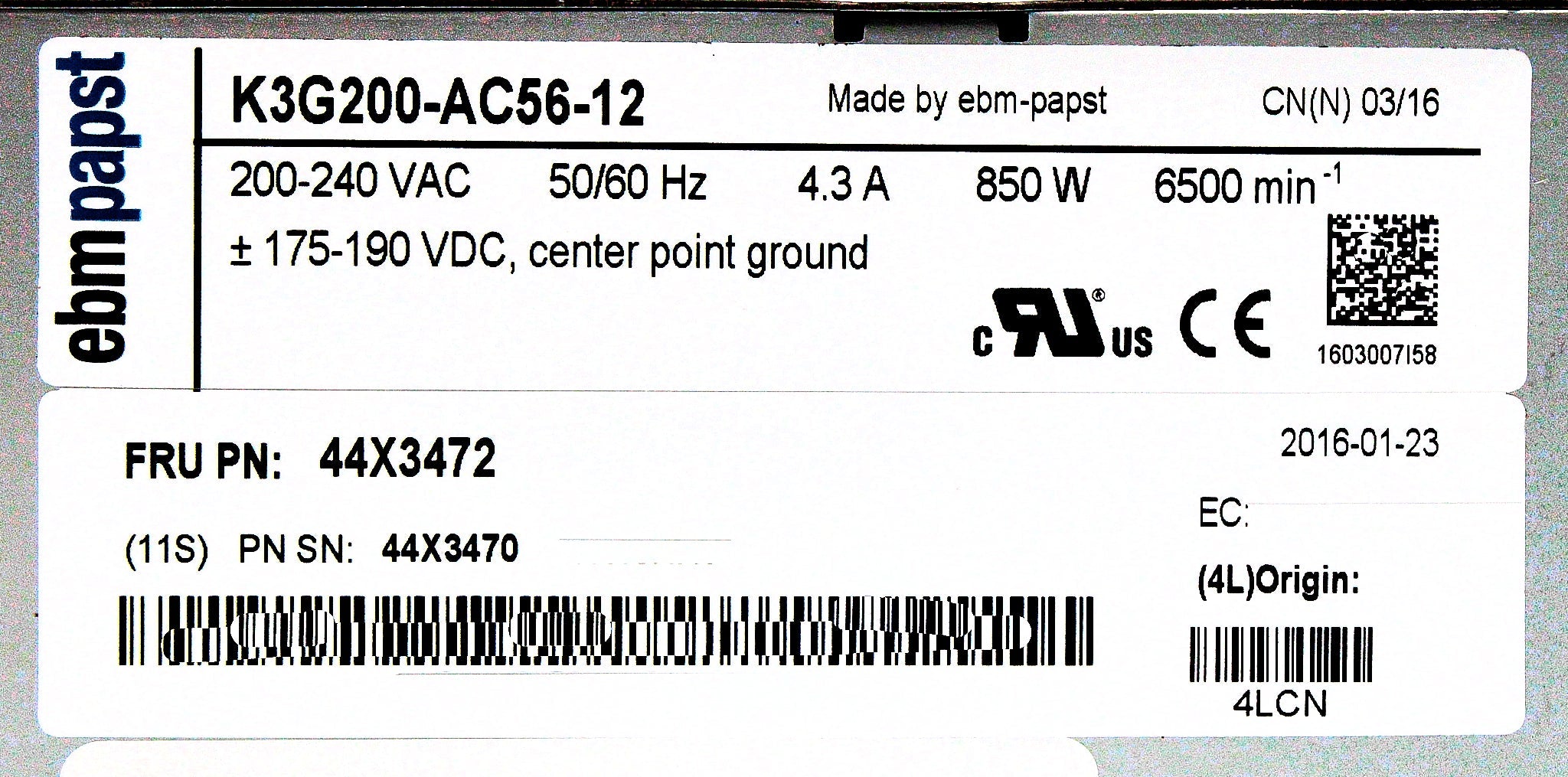 IBM 44X3472 HIGH EFFICIENCY ENHANCED BLOWER