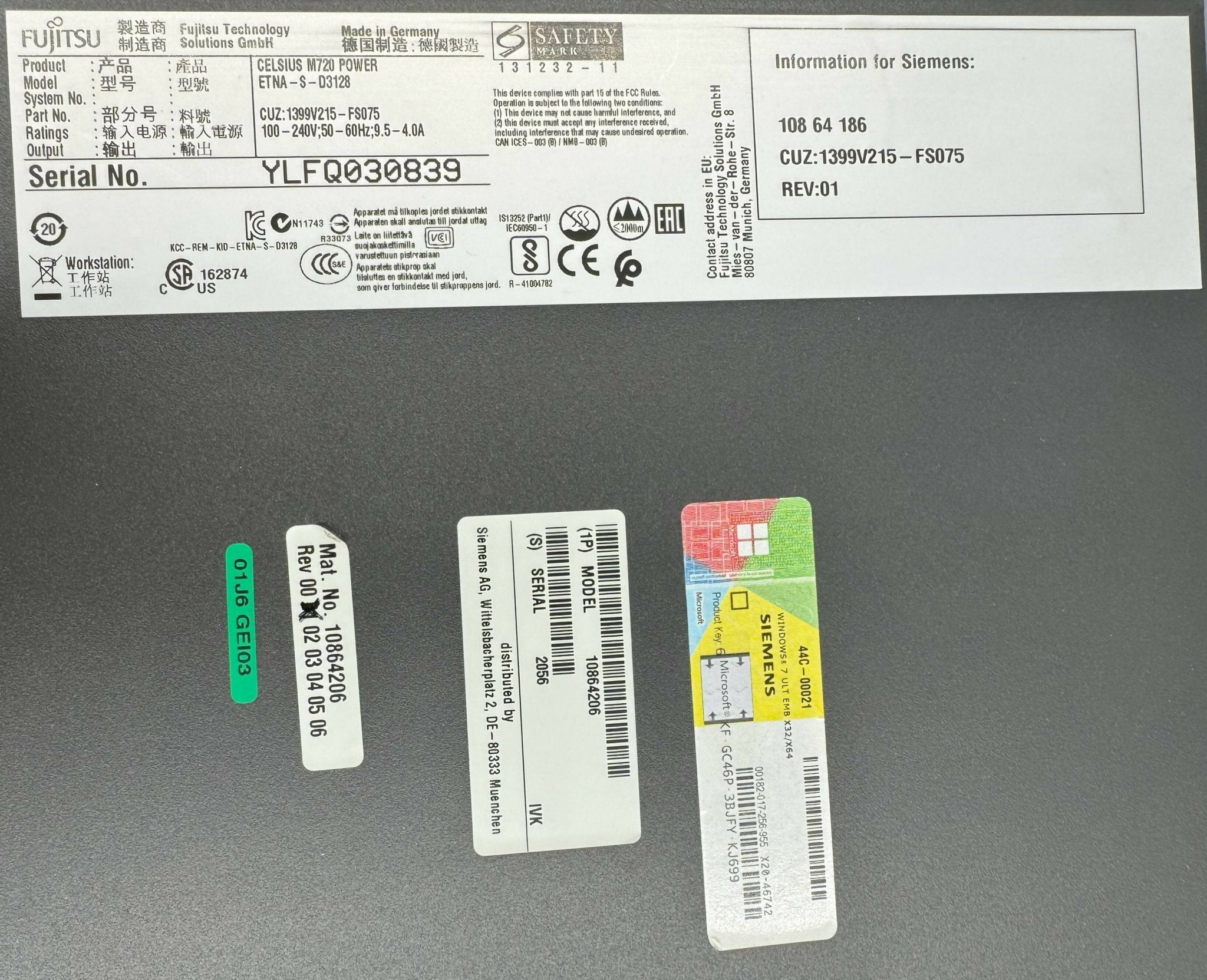 ICS TOWER 12S CELSIUS M720 POWER (10864206 SIEMENS