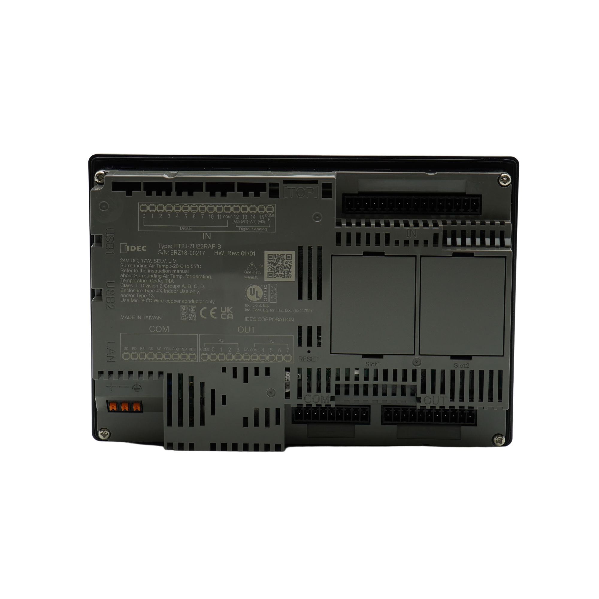 IDEC| 7 in PLC+HMI 22IO Relay | FT2J-7U22RAF-B