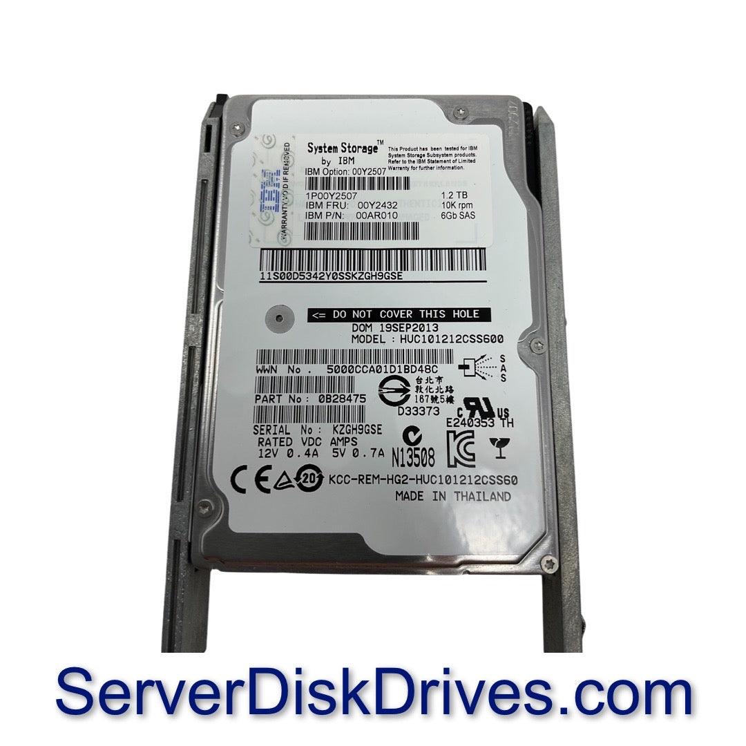 00Y2432 1.2TB 10K 6G 2.5in drive for IBM V3700