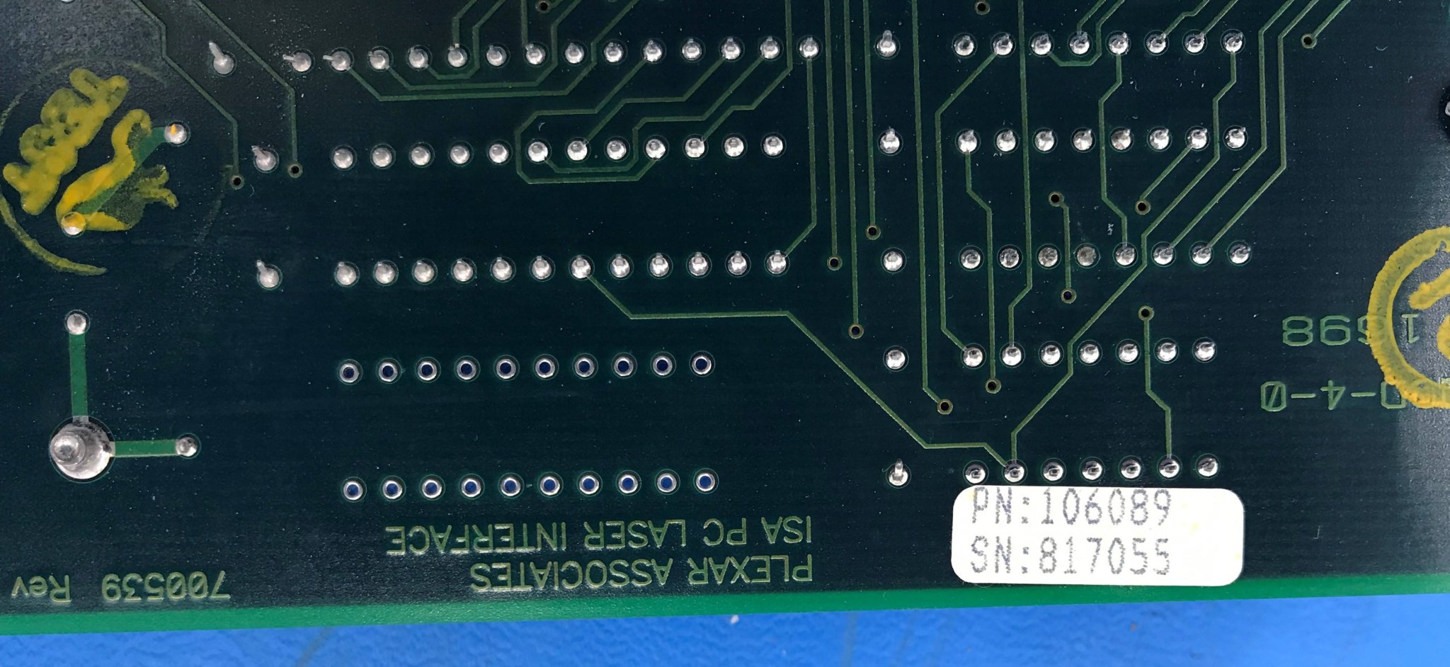 ISA PC Laser Interface Board (106089/700539 Rev C OEC/Plexar