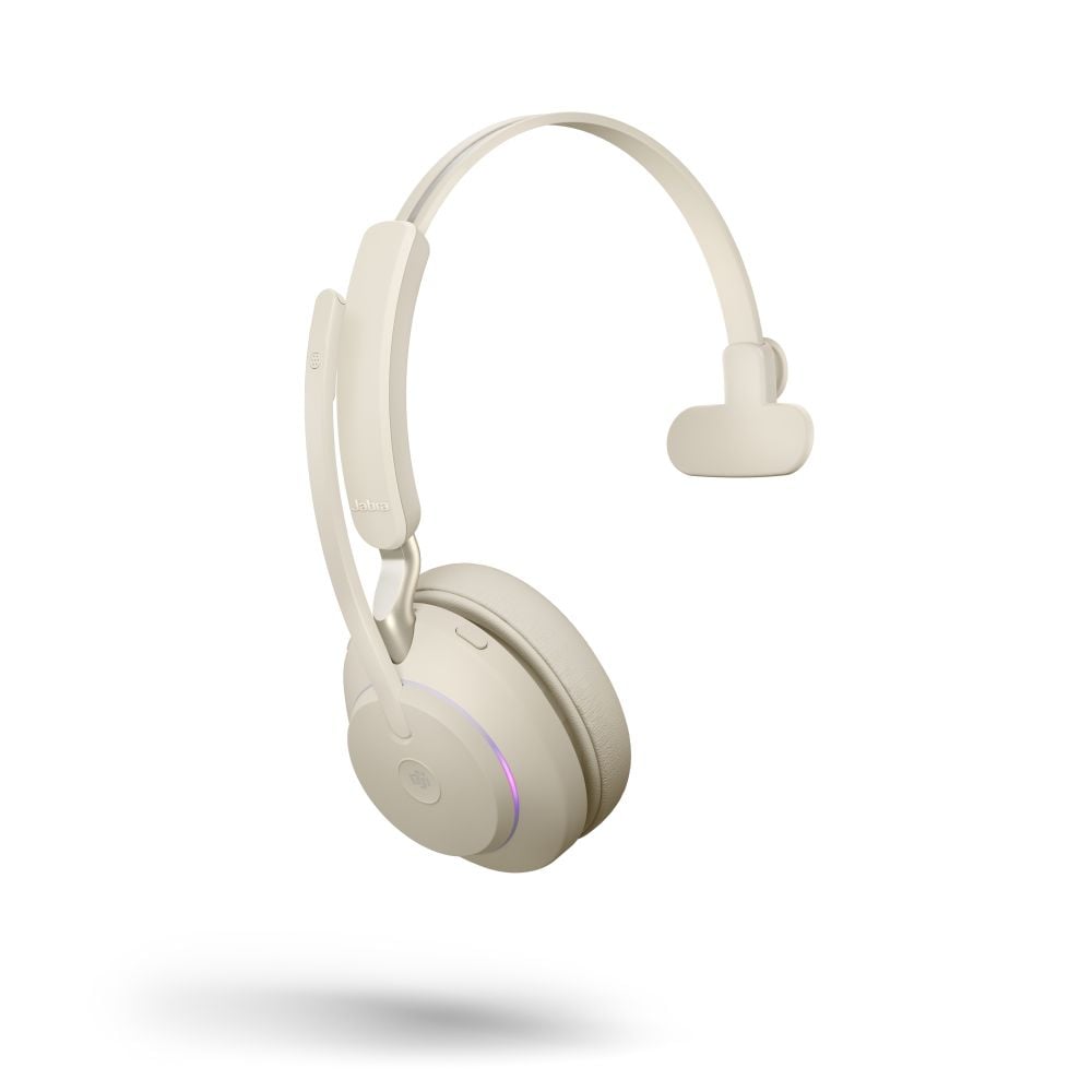 Jabra Evolve2 65 Mono MS Headset, Beige (26599-889-898)