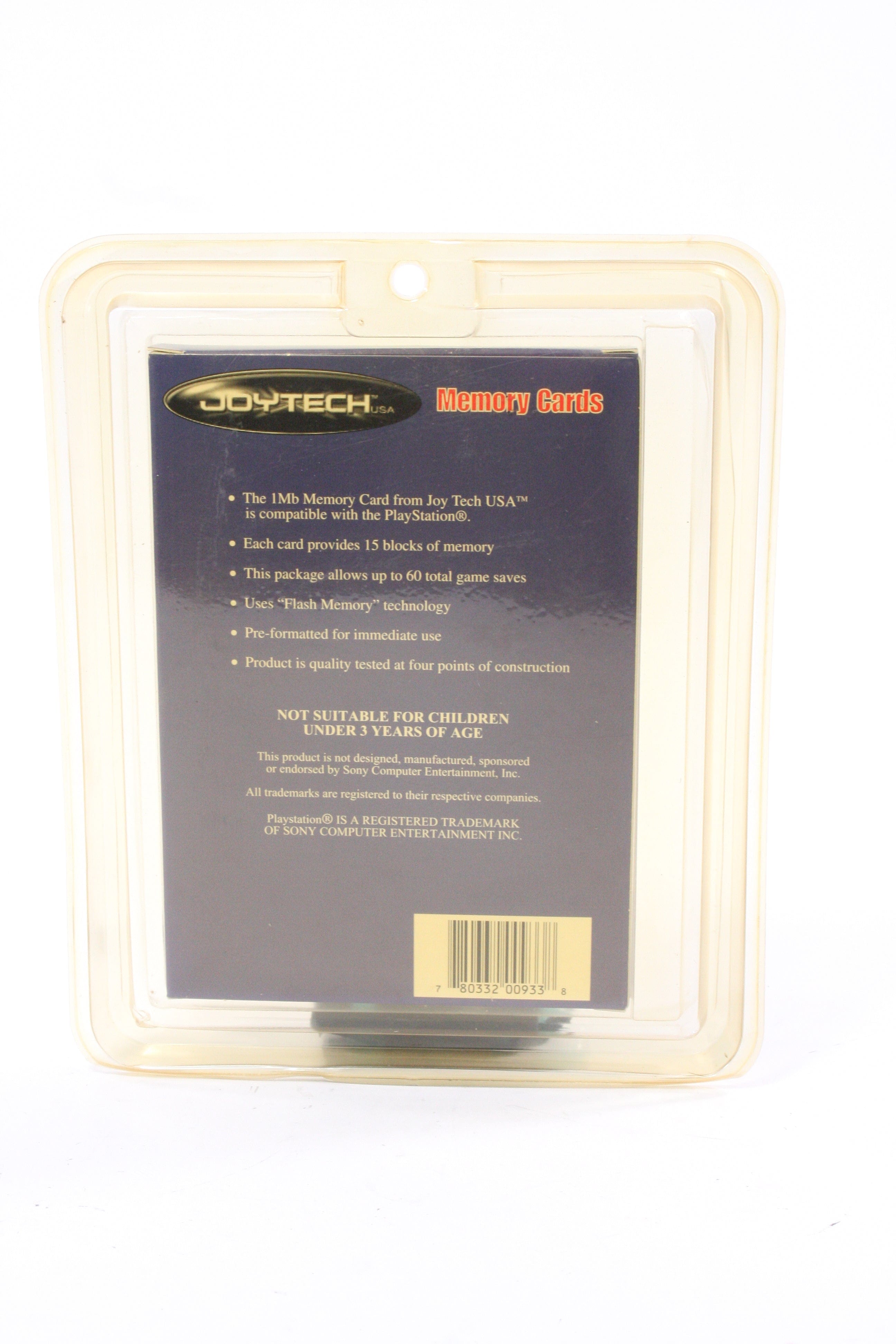 Joytech Memory Cards for Original Playstation 4pk 1mb (NEW IN BOX)