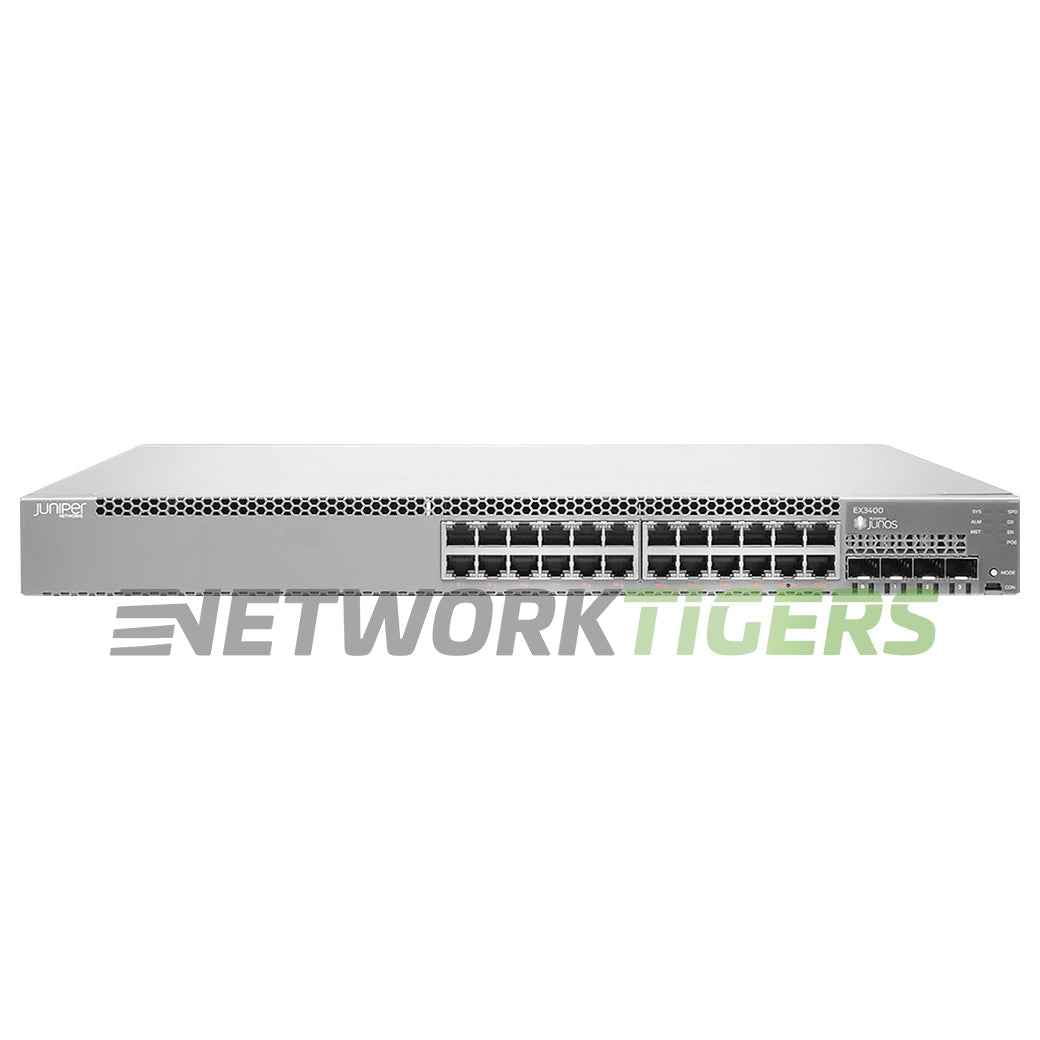 Juniper EX3400-24T-DC 24x 1GB RJ45 4x 10GB SFP+ 2x 40GB QSFP+ (DC) Switch