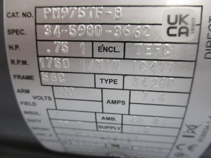 BALDOR PM975TF-B 34-5980-3662 90V 7.6A NSMP