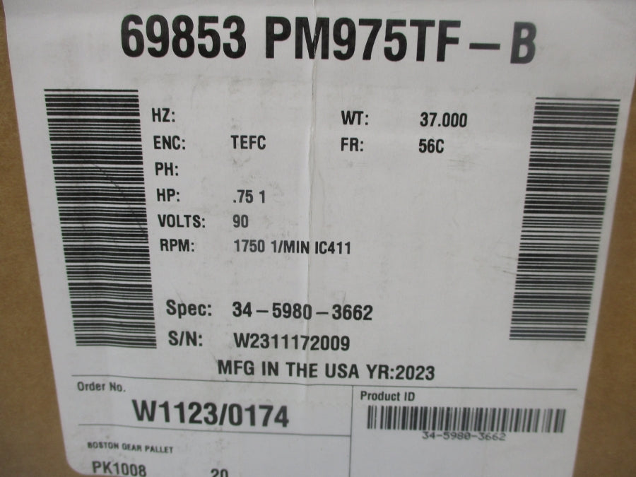 BALDOR PM975TF-B 34-5980-3662 90V 7.6A NSMP