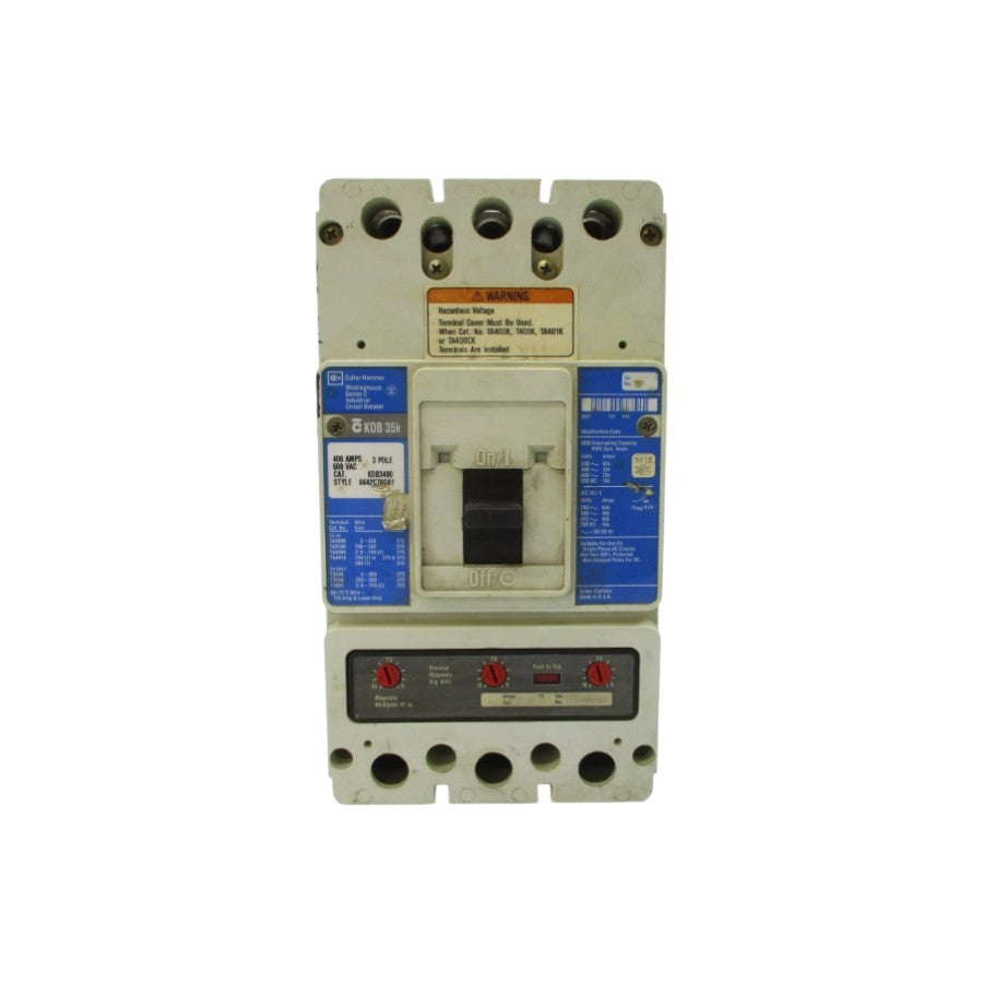 CUTLER HAMMER KDB3400 6642C76G61 SER. C 600VAC 400A UNMP