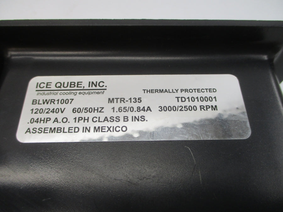 ICE QUBE BLWR1007 MTR-135 120/240V 1.65/0.84A UNMP