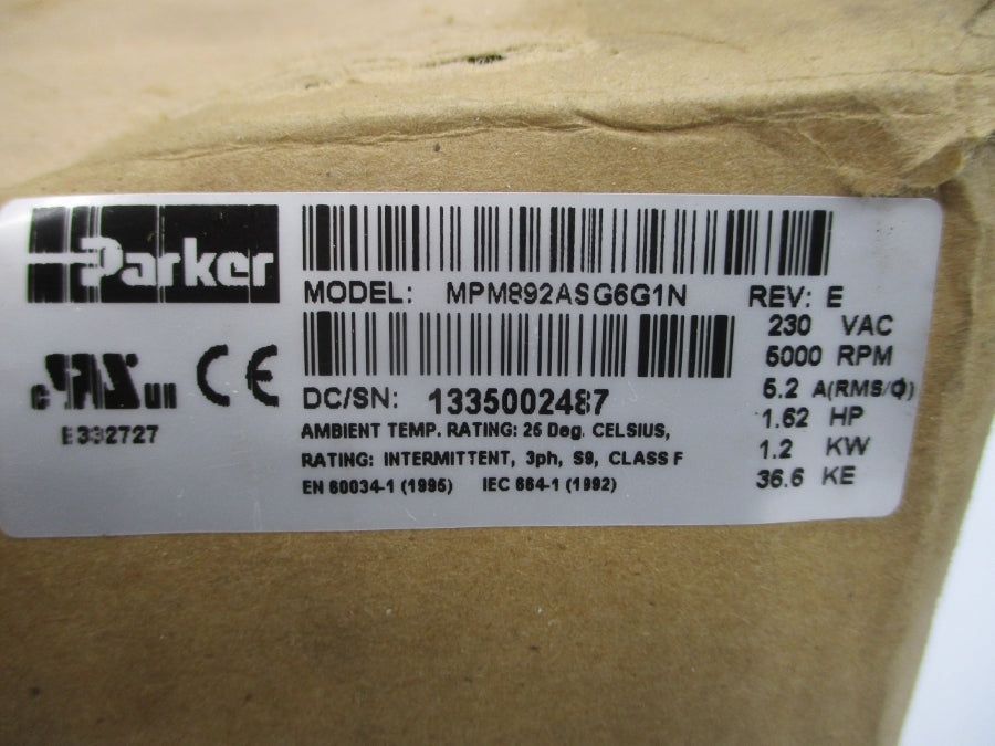 PARKER MPM892ASG6G1N 230VAC 5.2A REV. E NSMP