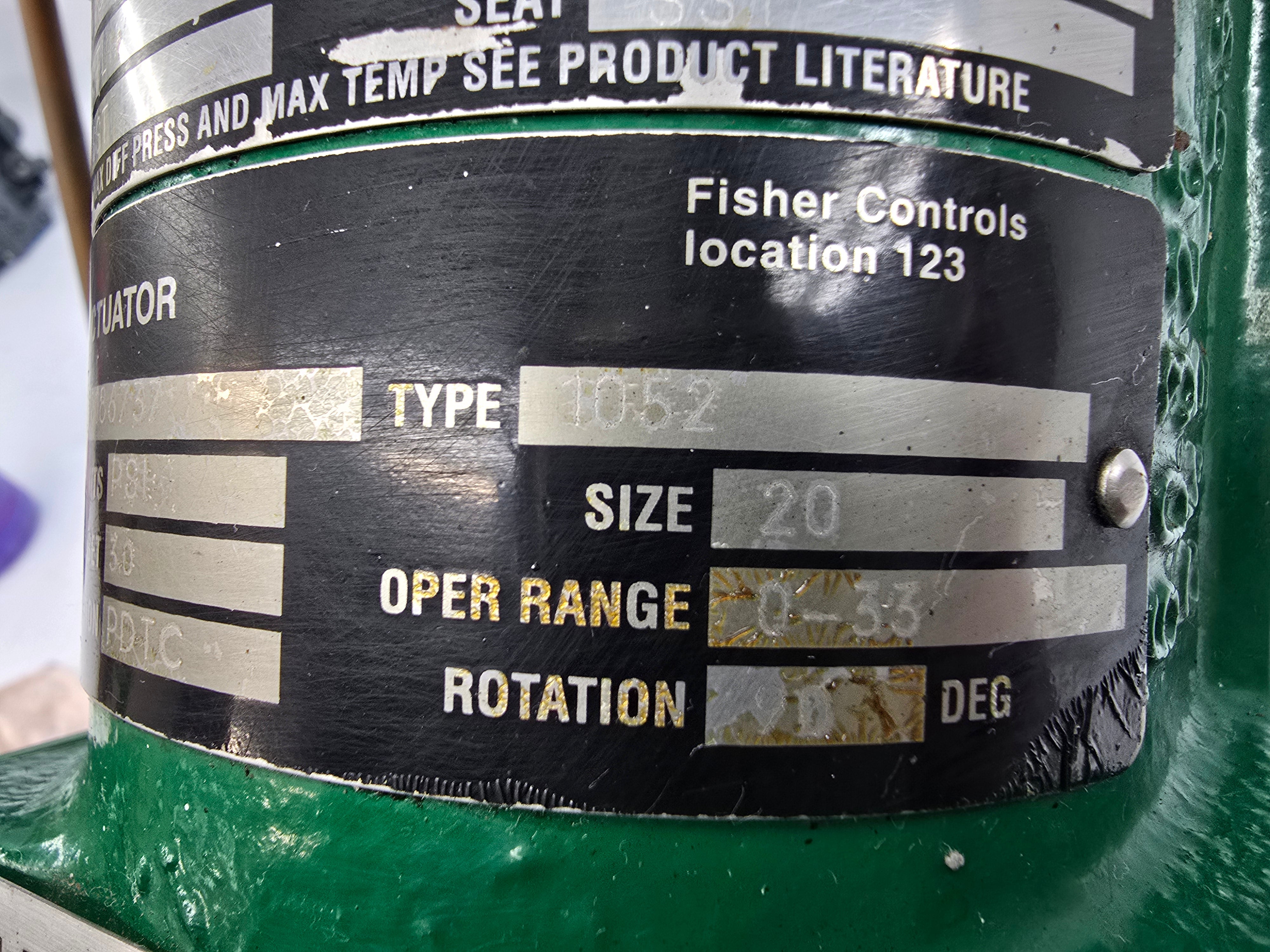 FISHER V150 1052 DVC2000 30PSI SIZE 20 2" UNMP