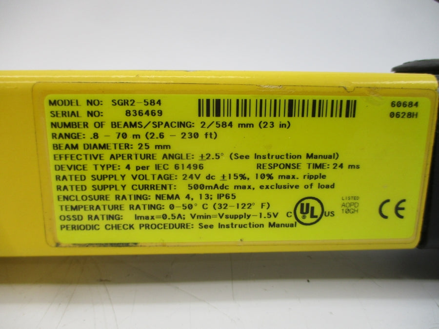 BANNER ENGINEERING SGR2-584 24VDC UNMP