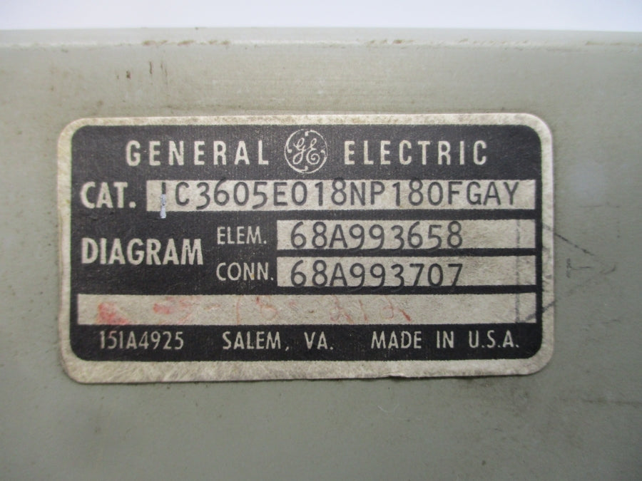 GENERAL ELECTRIC IC3605E018NP180FGAY UNMP
