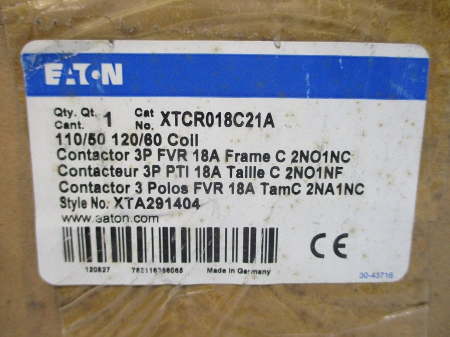 EATON XTCR018C21A XTA291404 110/120V 18A NSMP