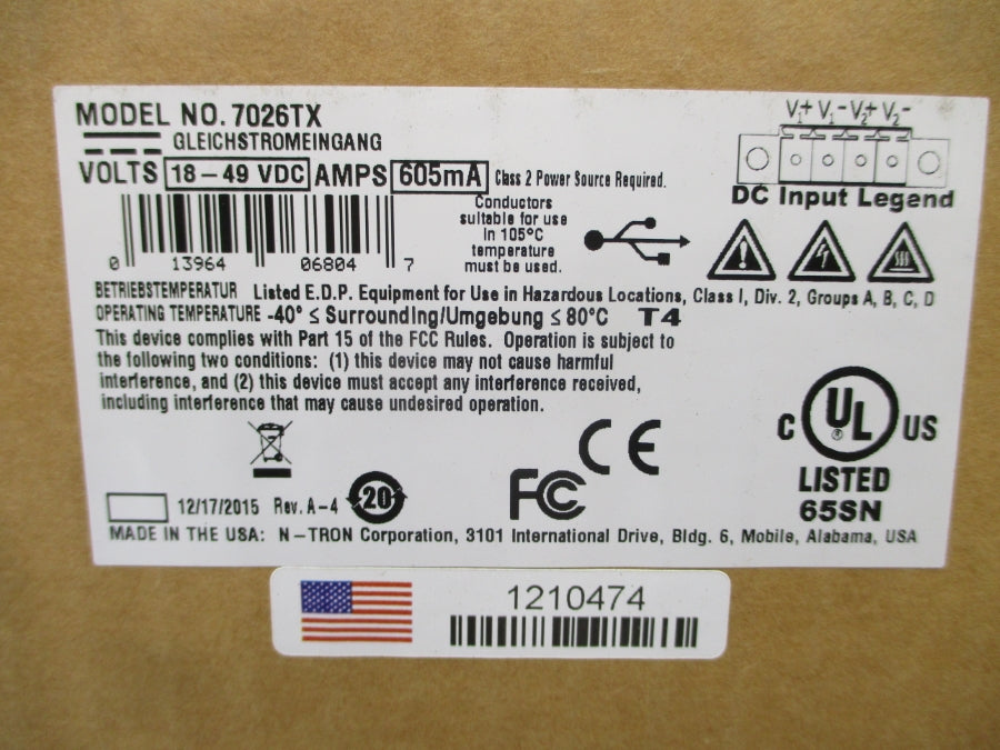 N-TRON 7026TX 18-49VDC REV. A-4 NSMP